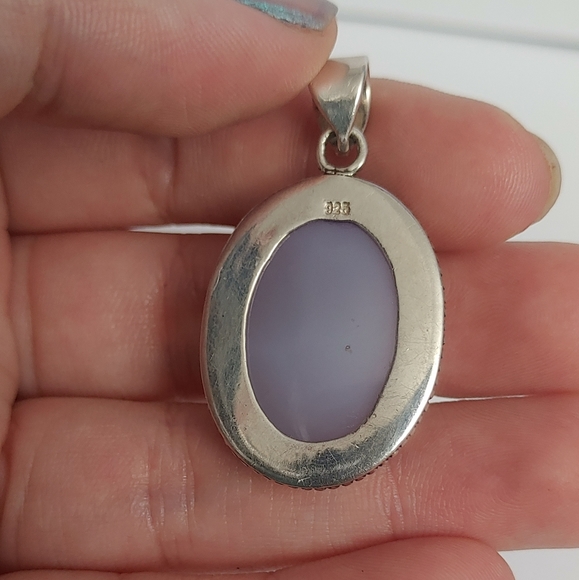 925 Silver Drusy Necklace - Picture 5 of 9